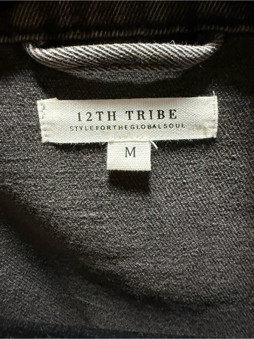 NWOT 12th Tribe Jet Setter Black Denim Jacket size medium - Picture 6 of 10